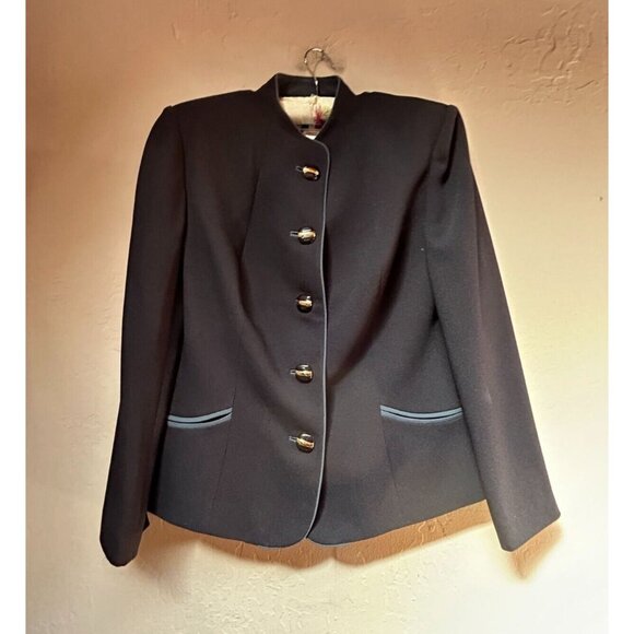Vintage Dancing Queen Versaille Womens 44 Button Handmade Fashion Blazer Black